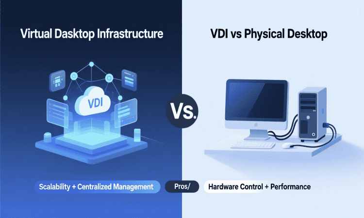 VDI یا دسکتاپ فیزیکی؟ کدام برای شرکت شما بهتر است؟