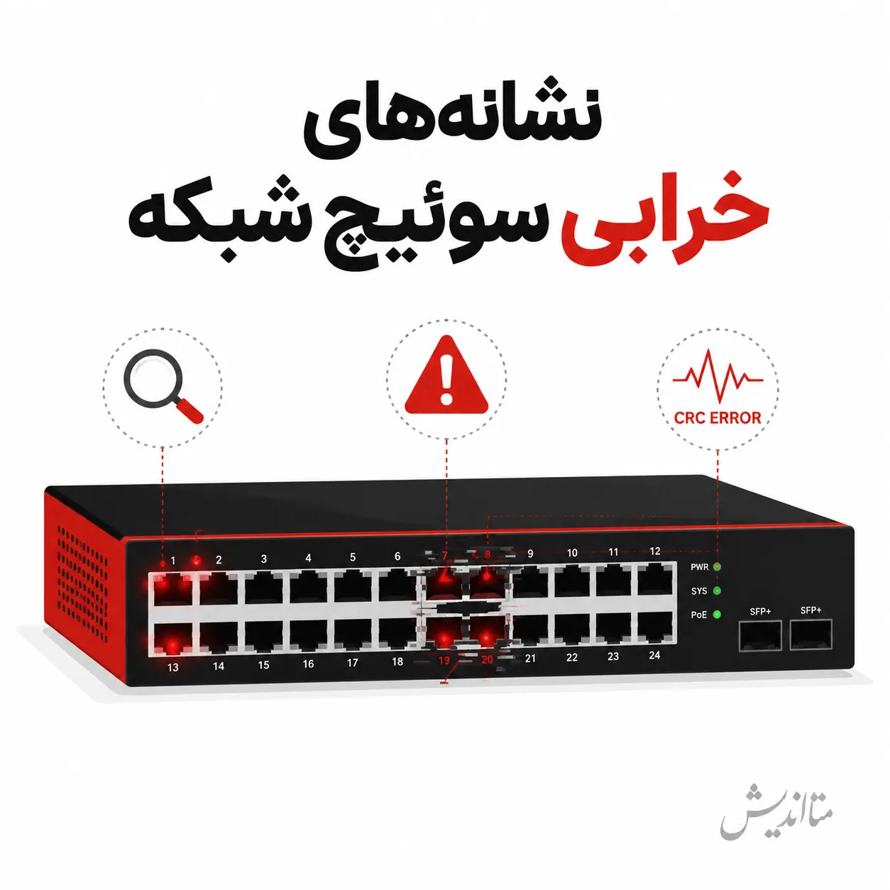 نشانههای خرابی سوئیچ شبکه